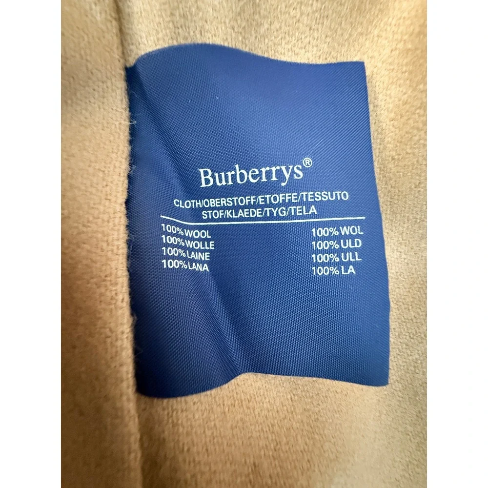 Burberrys' of London New 1996 Victoria Trench Coat Tan Belted 10 Long Warmer CBK - Picture 7 of 16